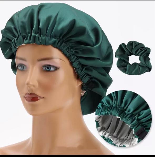 1pc Adjustable Satin Bonnet Double Layer Hair Bonnet for Sleeping Bonnets for Women Hats Curly Natural Hair