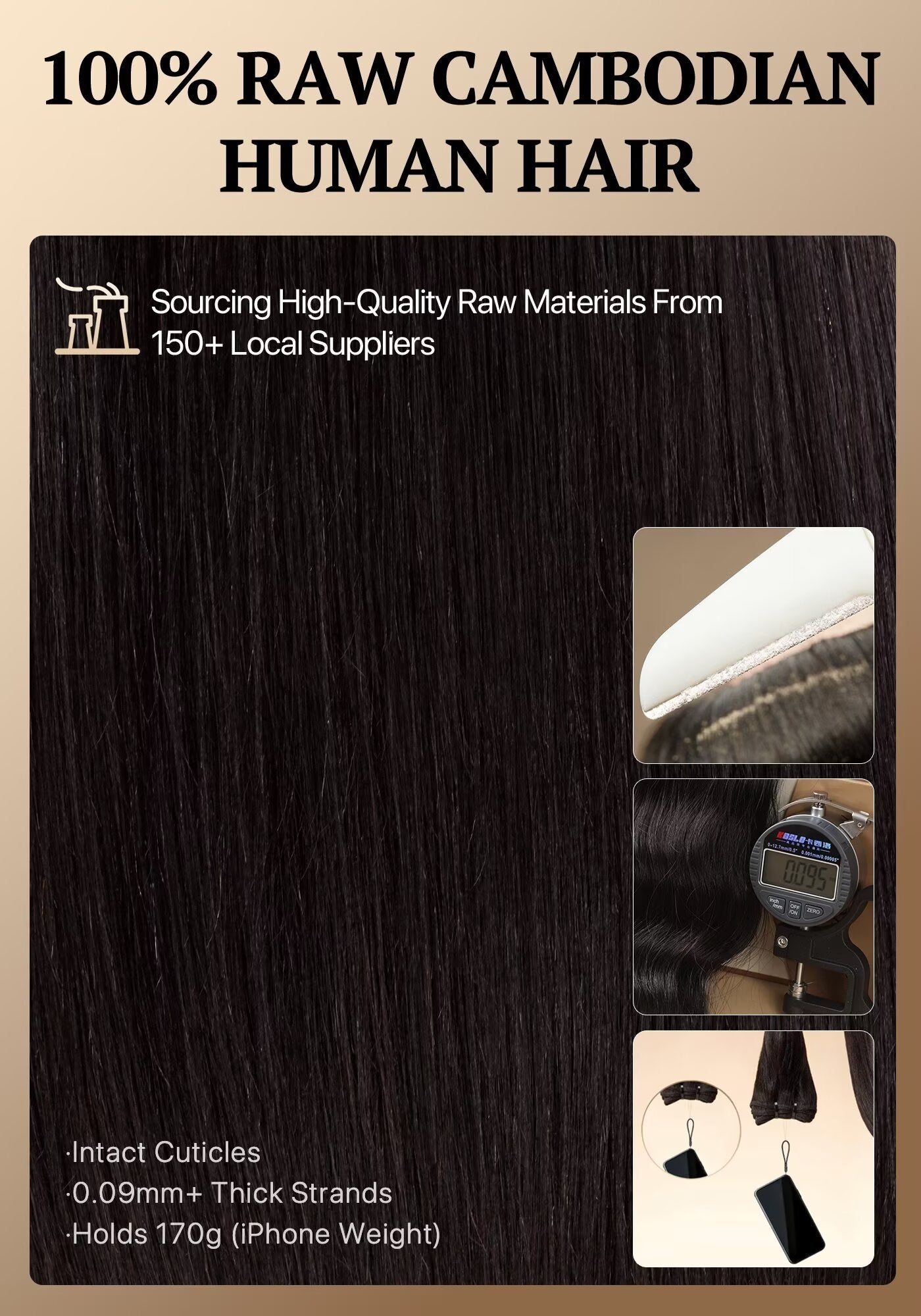 TRIIPPY Yaki Straight Human Hair Bundles,100% Raw Cambodian Hair Sew In Weave Single Bundle Triple The Lifespan Over Regular Virgin Hair Bundle,No.1 Raw Hair Brand On Amazon(Natural Color)